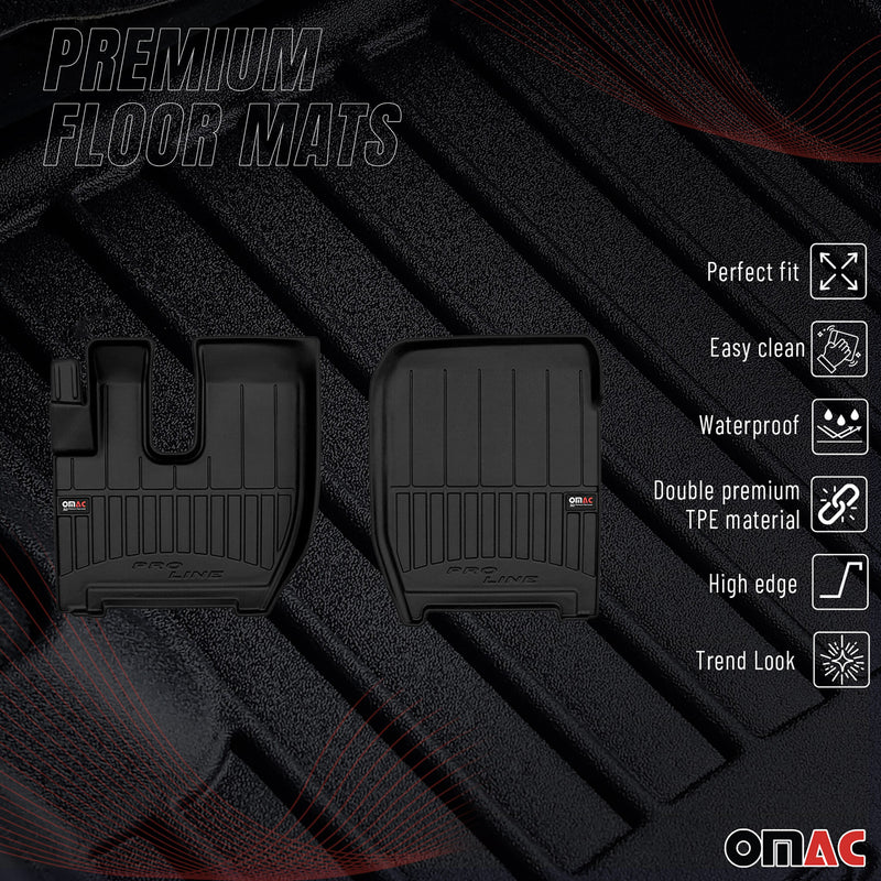 Tappetini Ford F-Max 2018-2025 in TPE nero, 2 pezzi
