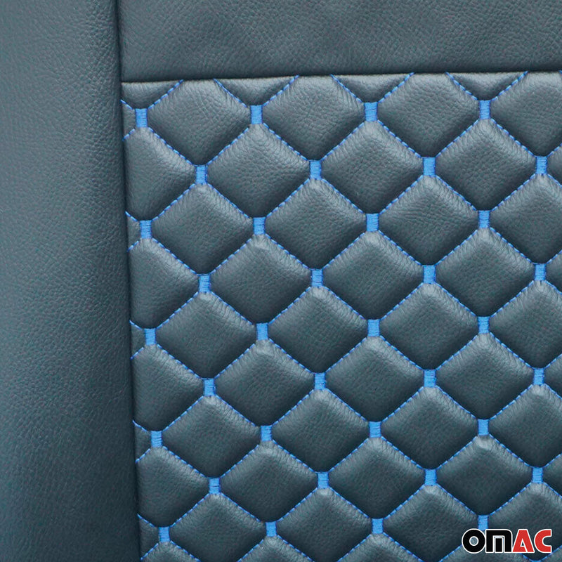 Coprisedili per Mercedes Vito W639 2003-2014 Pelle Nero Blu 2+1