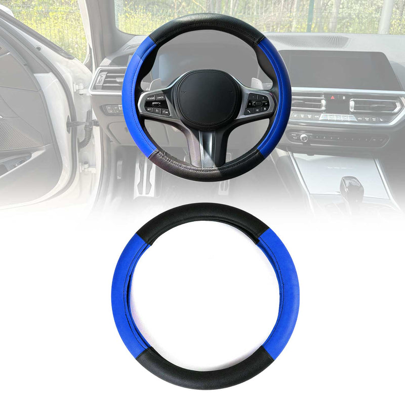 Coprivolante, protezione per volante, coprivolante blu-nero Ø 38-40 cm