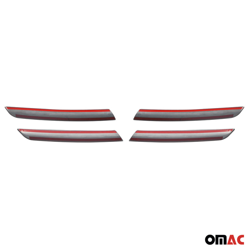 Strisce griglia radiatore per Dacia Dokker 2012-2021 acciaio inox argento 4x 