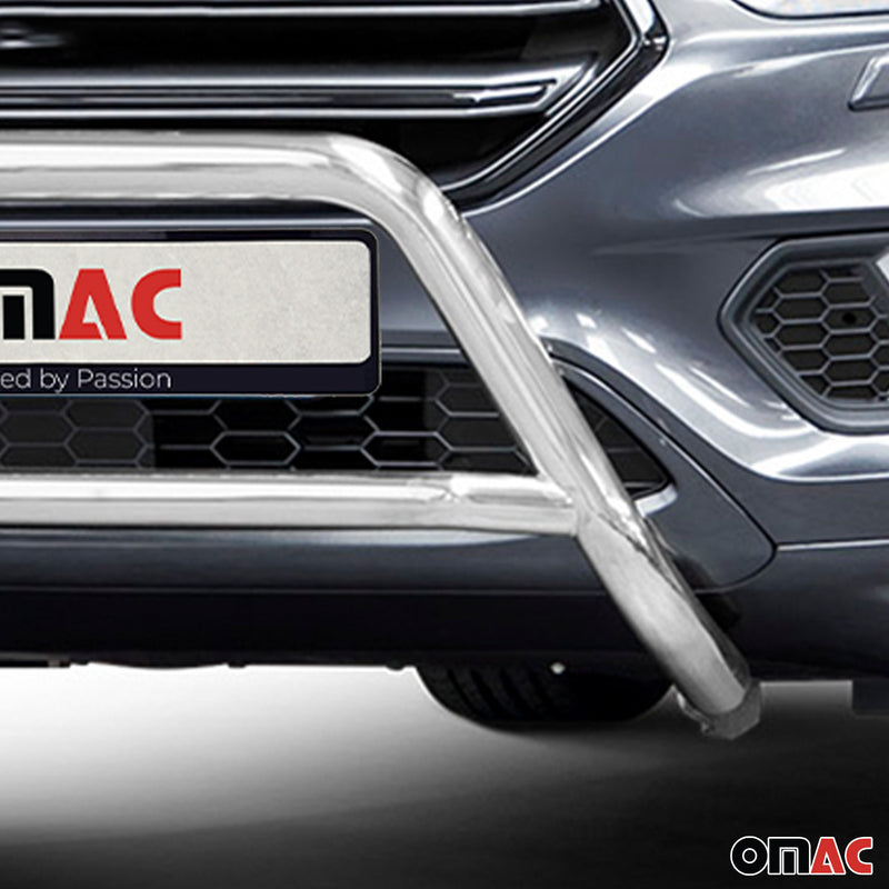 Barra di protezione anteriore per Ford Kuga 2017-2025 con ABE in acciaio argento 
