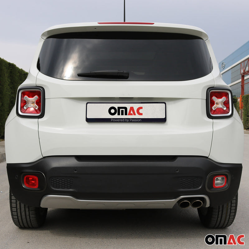 Reflektor Blenden Reflektorleiste für Jeep Renegade 2015-2024 Gebürstet Dunkel