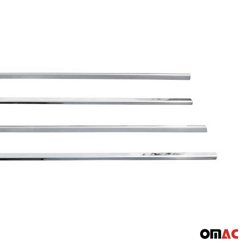 Listelli decorativi per finestrini Toyota Corolla Verso 2004-2009 in acciaio inox cromato 4 pezzi