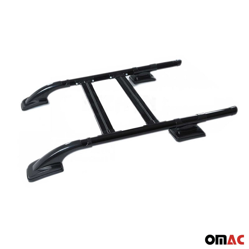 Set di barre portatutto per Ford Ranger Double Cab 2 2007-2012, alluminio nero, 4 pezzi