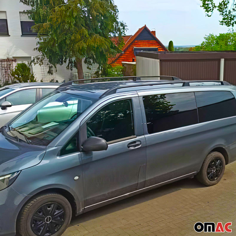 Barre portatutto + barre portatutto SET per Opel Combo D Fiat Doblo L1 Alluminio Nero 4x