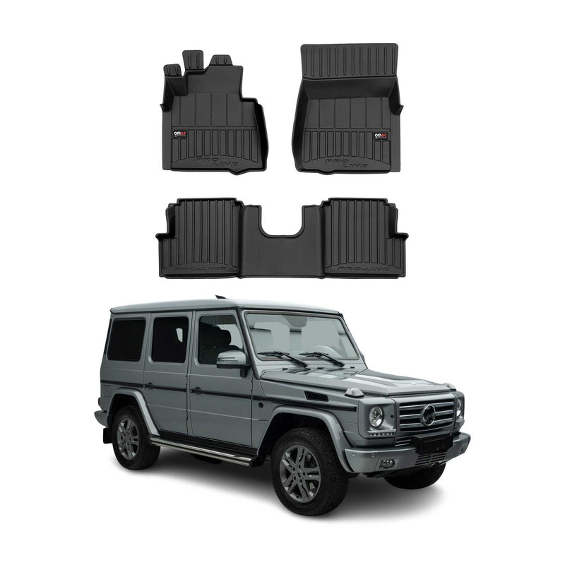 Tappetini Mercedes Classe G W464 2018-2025 in TPE nero, 3 pezzi
