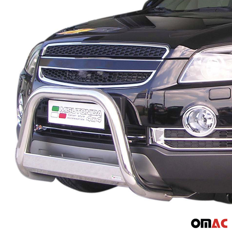 Protezione anteriore per Chevrolet Captiva 2006-2010 ø63mm acciaio argento
