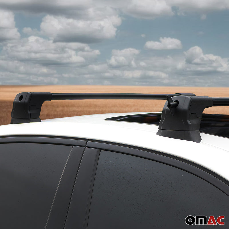 Dachträger Gepäckträger für BMW 2er F44 2019-2024 Grundträger Alu Schwarz 2x