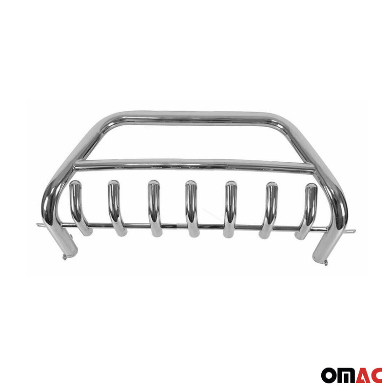 Barra di protezione anteriore in acciaio inox per Kia Sorento 2010-2012 ABE Silver Protection 