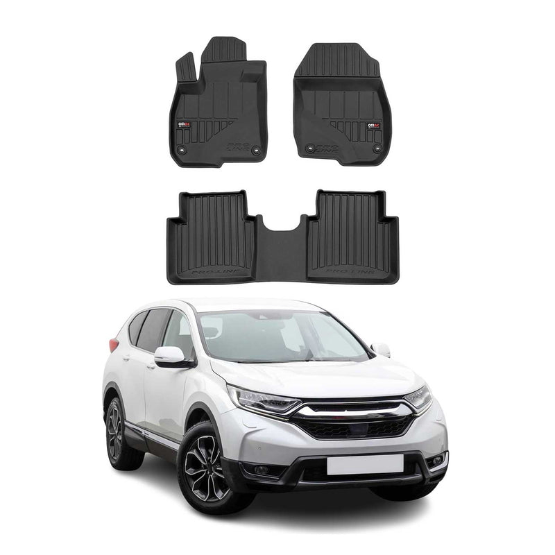 Tappetini per Honda CR-V 2018-2022 in TPE nero, 3 pezzi