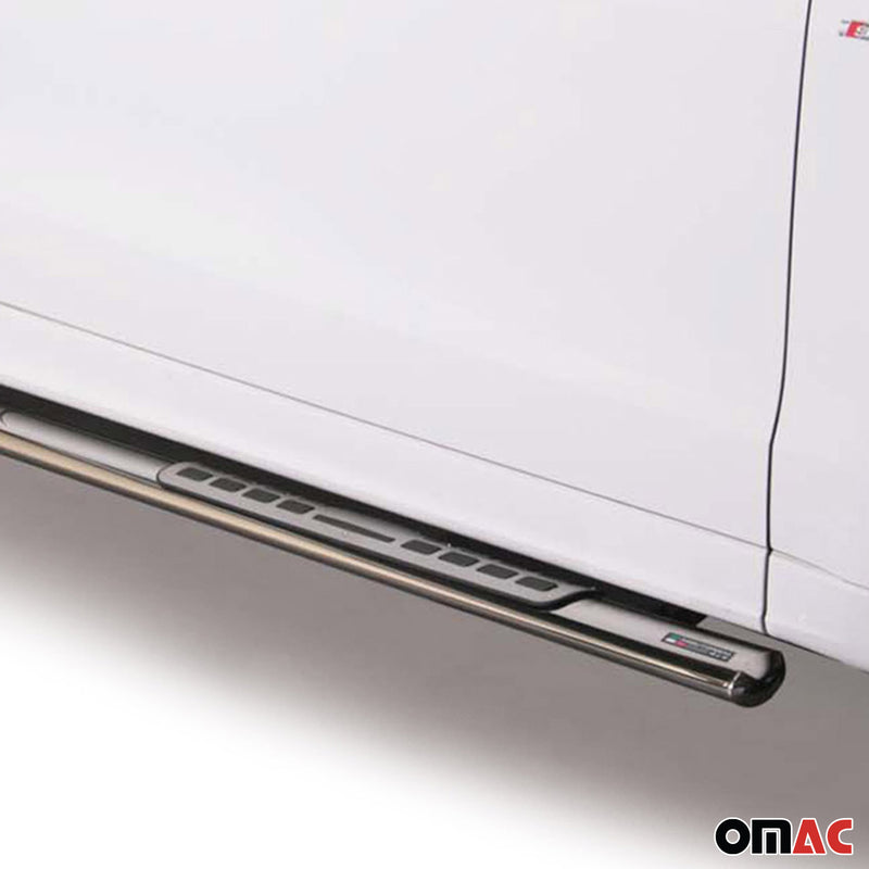 Minigonne laterali in acciaio inox per Audi Q5 8RB 2008-2017 Argento