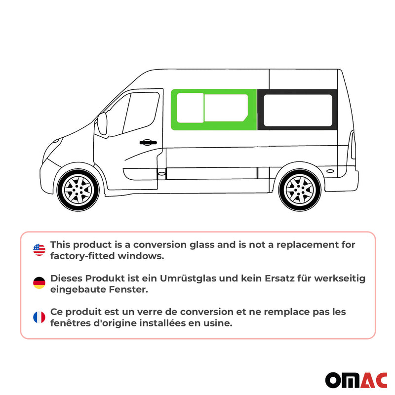 Seitenfenster Schiebefenster für Renault Master 2010-2025 Auto Links L1