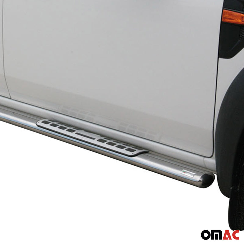 Minigonne laterali in acciaio per Ford Ranger Double Cab 2009-2011 Grigio