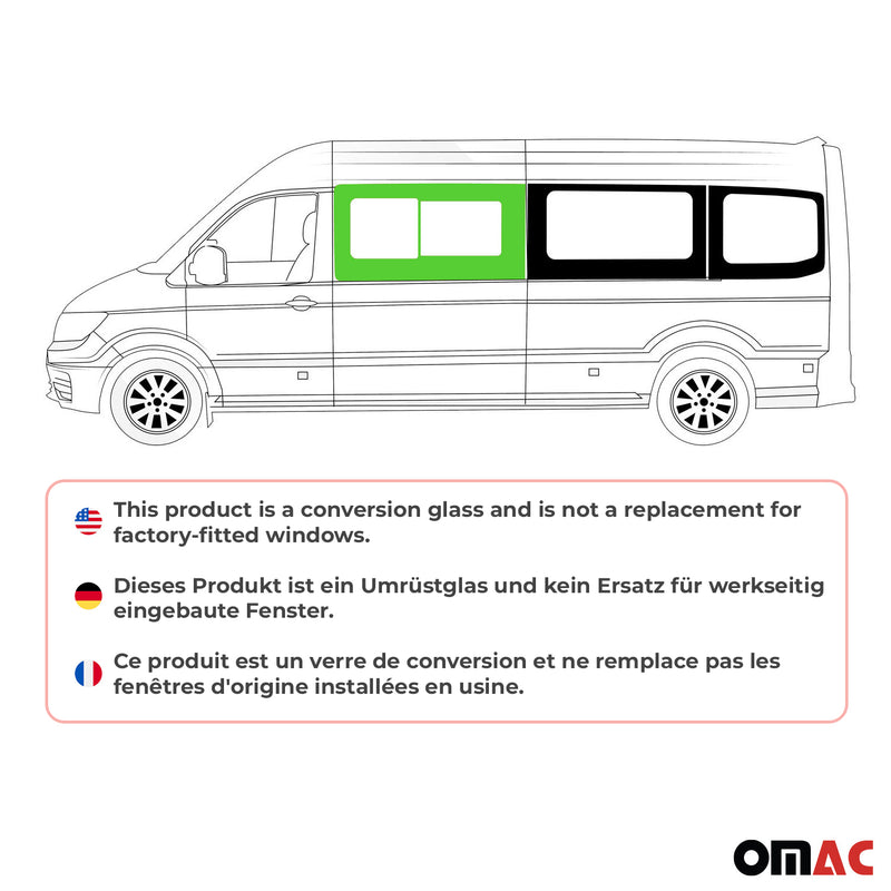 Finestrino laterale scorrevole per VW Crafter 2017-2025 vetro di sicurezza sinistro L2