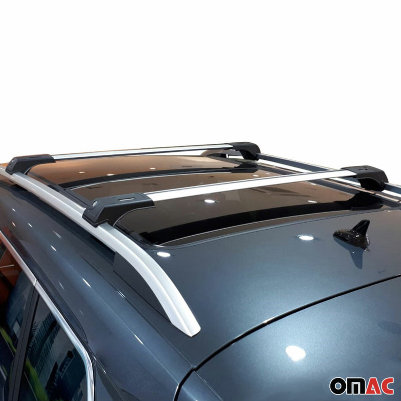 Barre portatutto trasversali per Land Rover Freelander L314 1998-2006, grigio alluminio, 2x
