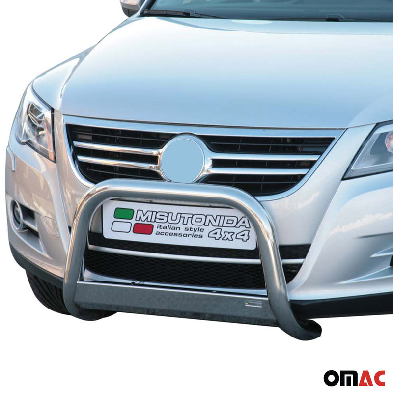 Protezione anteriore per VW Tiguan 2008-2011 ø63mm acciaio argento 