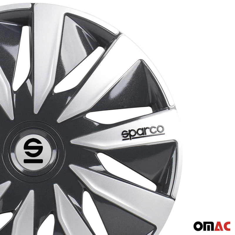 Coprimozzi Sparco 15 pollici Lazio grigio argento 4x