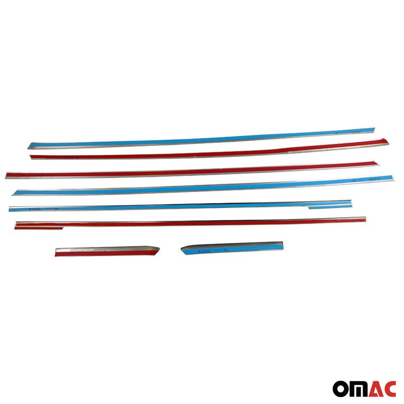Listelli decorativi per finestrini Mercedes Vito W447 passo lungo L2 cromati 8 pezzi 