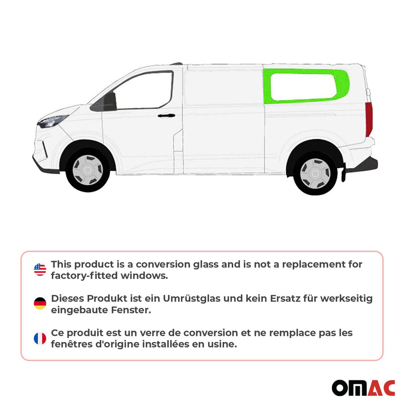 Vetro di sicurezza per finestrino laterale per Ford Transit Custom dal 2023 Posteriore Sinistro L2