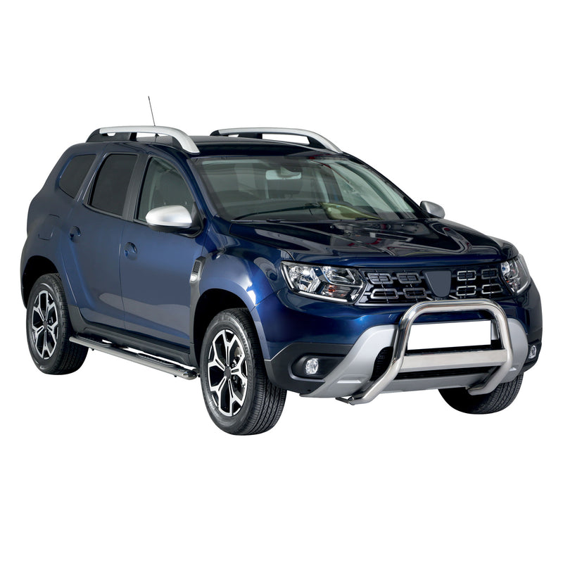 Protezione anteriore per Dacia Duster 2018-2020 ø63mm acciaio argento 