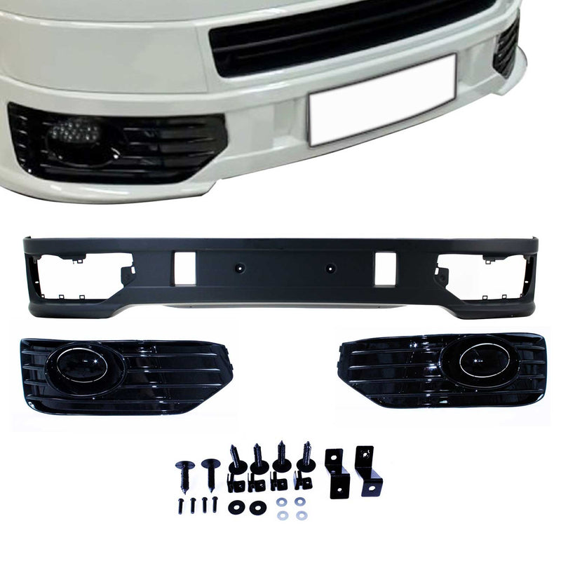 Spoiler anteriore JOM, paraurti, splitter per VW T5 Facelift 2009-2015, ABS grigio