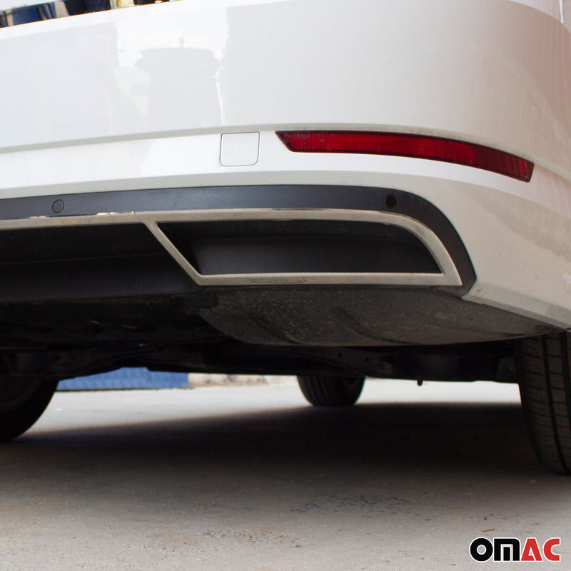 Modanatura paraurti scarico per Skoda Superb 2015-2025 in acciaio inox, 3 pezzi 