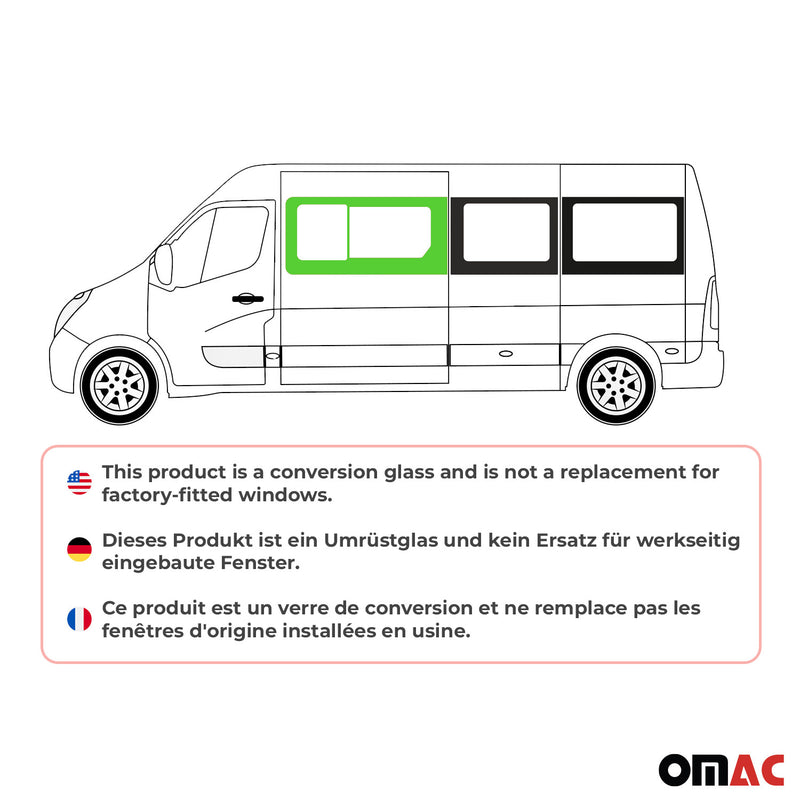 Finestrino laterale scorrevole per Renault Master 2010-2025 Sinistro L2 L3 L4 H2