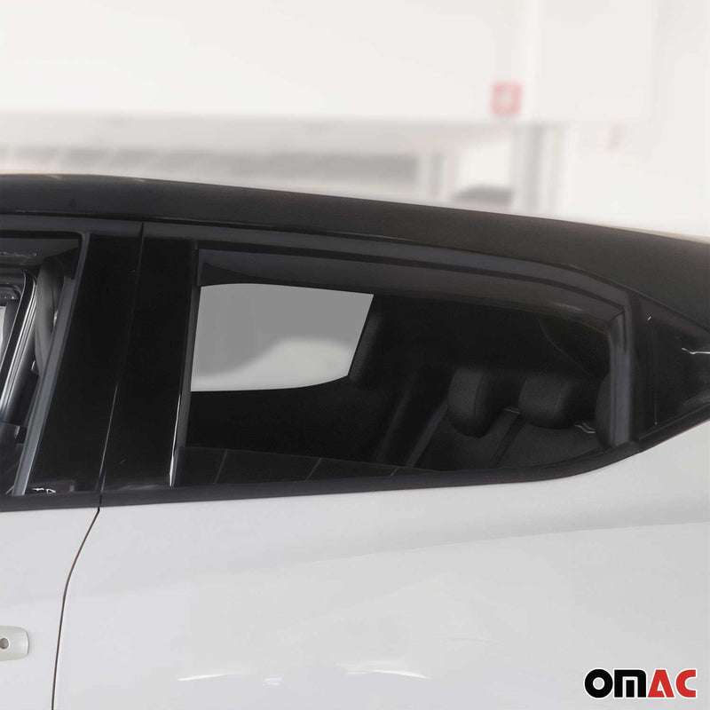 Deflettori antivento e antipioggia per Nissan Juke 2020-2025 in acrilico scuro, 4 pezzi