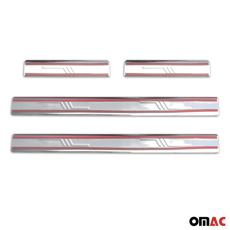 Soglie porte per Peugeot 4008 2012-2017 in acciaio inox argento 4 pezzi