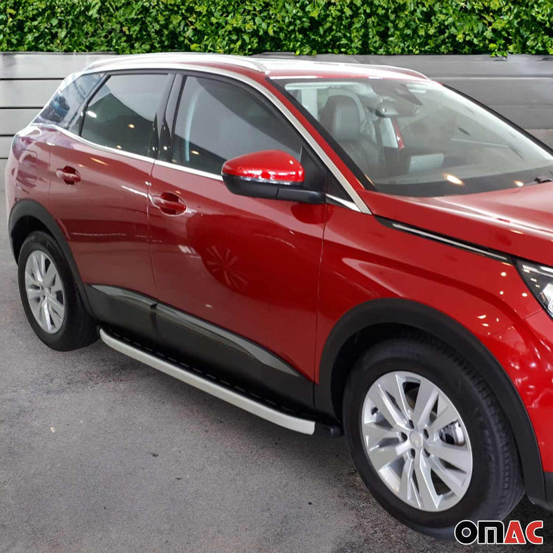 Modanatura laterale per porta per Peugeot 3008 Active P84 2016-2025 Cromata Scuro 4x 