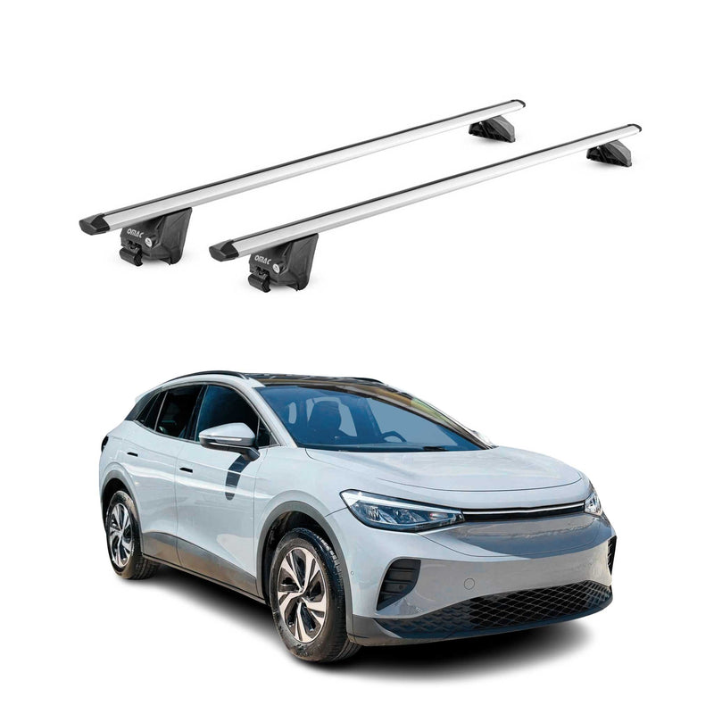 Portapacchi da tetto per VW ID4 2020-2025 alluminio argento 2 pezzi ABE