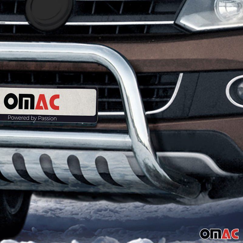 Protezione anteriore per VW Amarok 2010-2016 con ABE in acciaio inox argento 