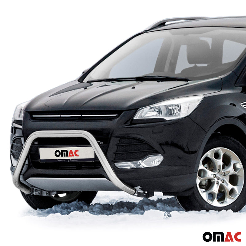 Protezione anteriore per Ford Kuga 2012-2017 con bull bar ABE argento 