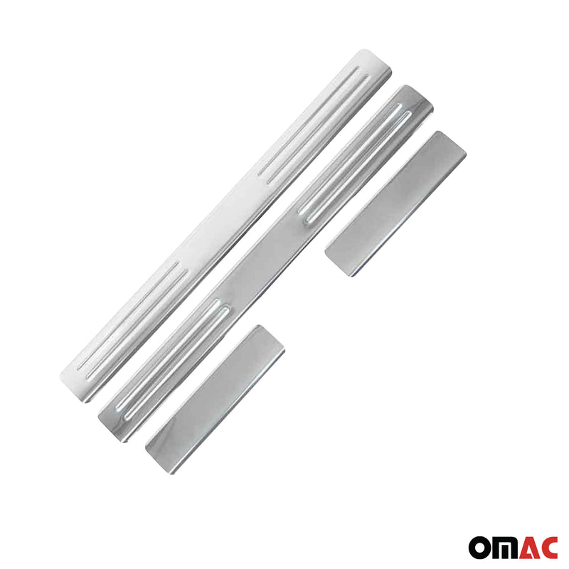 Listelli battitacco, listelli di protezione per portiere, protezione per portiere per VW Polo 2017-2025, acciaio inox, 4 pezzi 