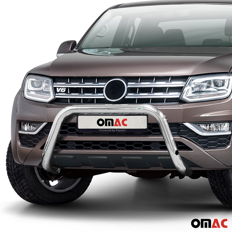 Protezione anteriore in acciaio per VW Amarok 2016-2021 con ABE Silver 