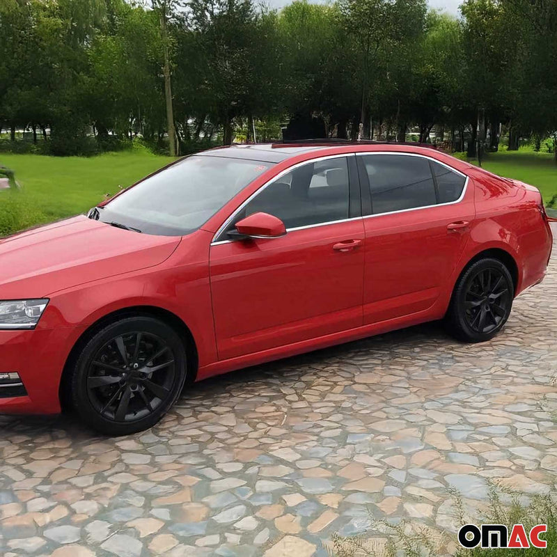 Fensterleiste Fensterrahmen für Skoda Octavia Limo 2012-2019 Chrom Edelstahl 10x