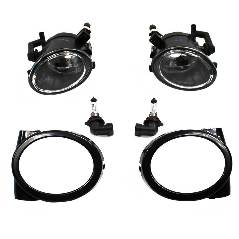 JOM Nebelscheinwerfer für BMW 3er E46/ M3 + E39/ M5 Klarglas mit Rahmen