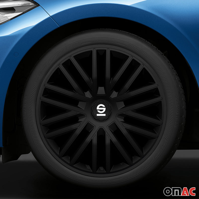 Coprimozzi Sparco 16 pollici Bergamo Nero 4 pezzi