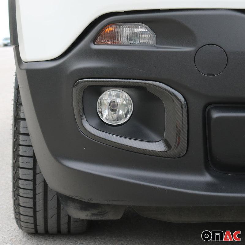 Nebelscheinwerfer Rahmen Umrandung für Jeep Renegade 2014-2019 Kohlefaser
