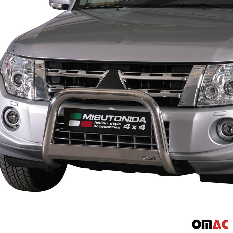 Barra di protezione anteriore per Mitsubishi Pajero 2012-2018 ø63mm acciaio argento