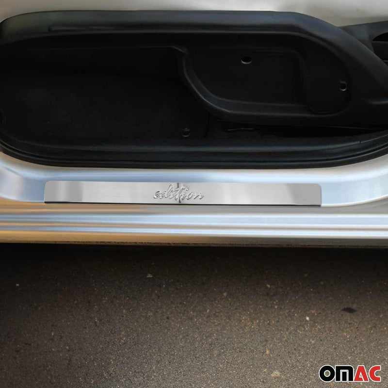 Soglie porte Edition per Ford Ka 1996-2025 acciaio inox argento 2x