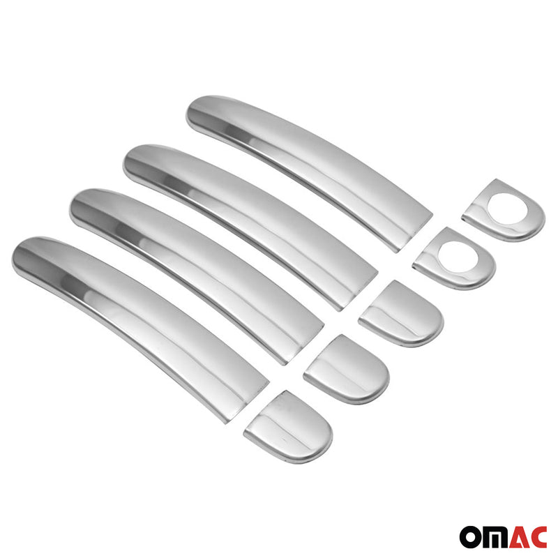 Copri maniglia porta, copri maniglia porta per Seat Mii 2011-2025 4 porte in acciaio inox argento 9 pezzi 