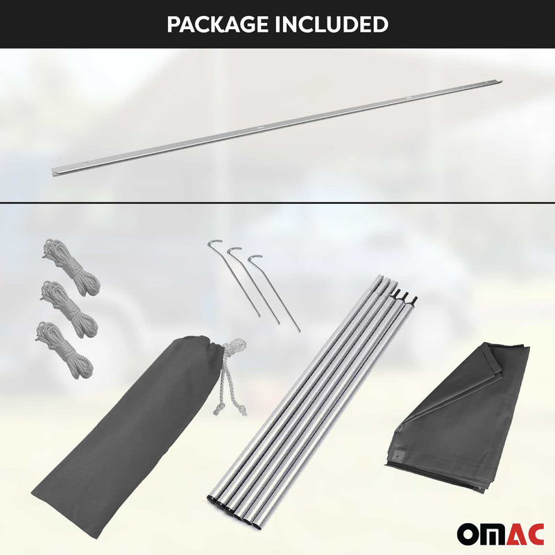 Set di binari per tendalino parasole per Ford Tourneo Custom 2013-22 L2 Alu
