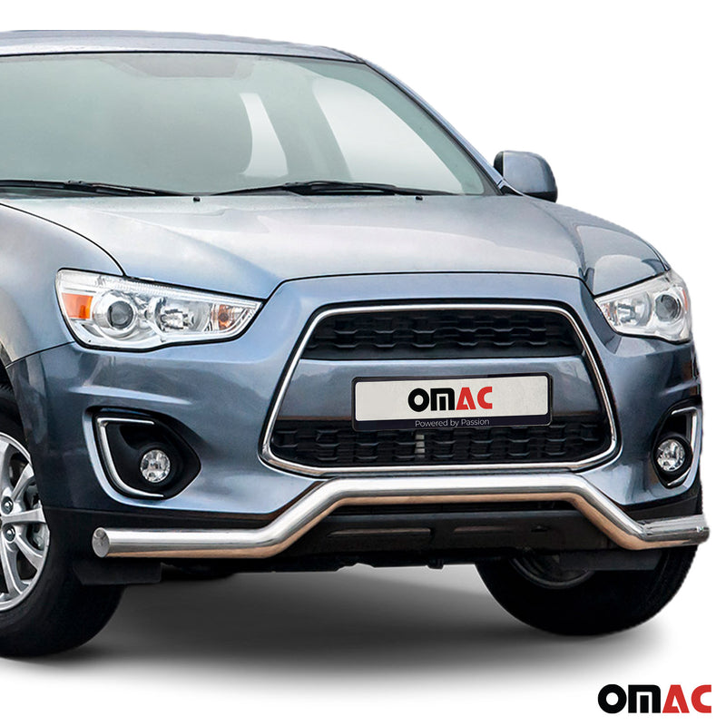 Protezione anteriore per Mitsubishi ASX 2012-2017 ABE acciaio argento 