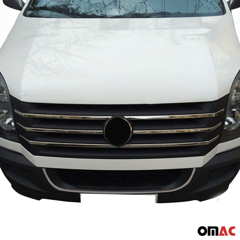 Strisce griglia per VW Crafter 2012-2017 in acciaio inox argento 6 pezzi 