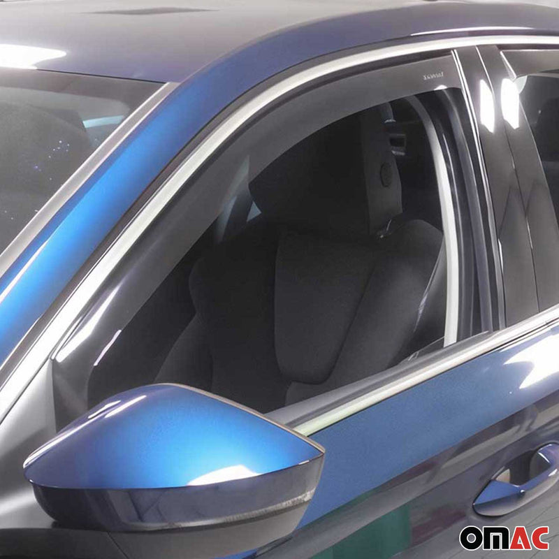 Deflettore antivento e antipioggia per Skoda Octavia 2020-2025 in acrilico scuro, 4 pezzi