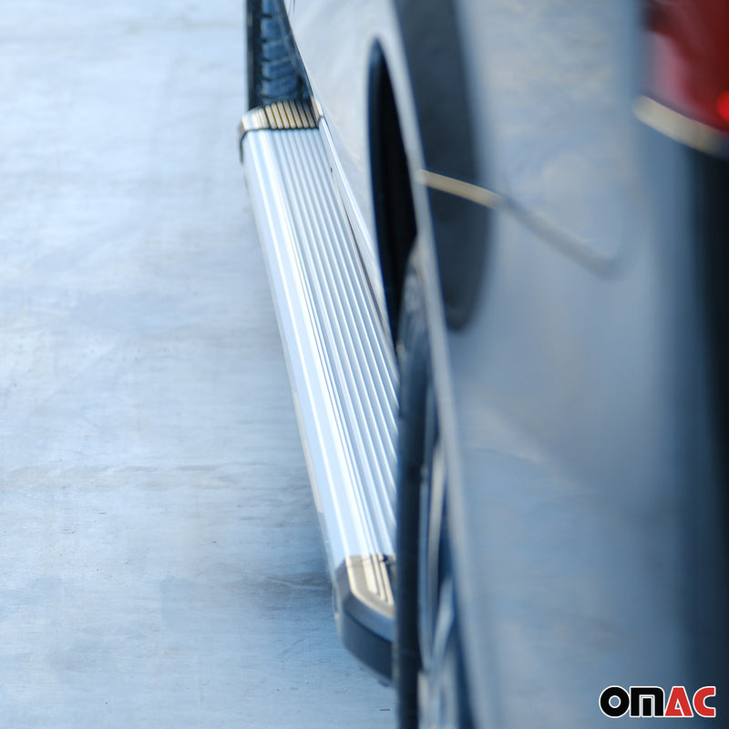 Minigonne laterali in alluminio per VW Transporter T5 2003-2015 argento corto
