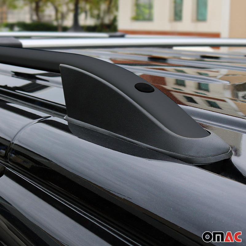 Barre portatutto per VW Caddy IV 2015-2020 L1 corte in alluminio nero 2x