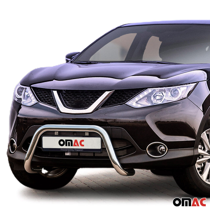 Barra di protezione anteriore per Nissan Qashqai 2013-2017 con ABE Silver 