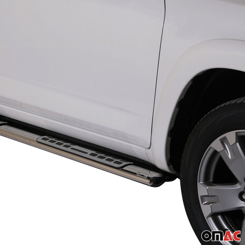 Minigonne laterali in acciaio inossidabile per Toyota RAV4 XA30 2010-2012 Argento